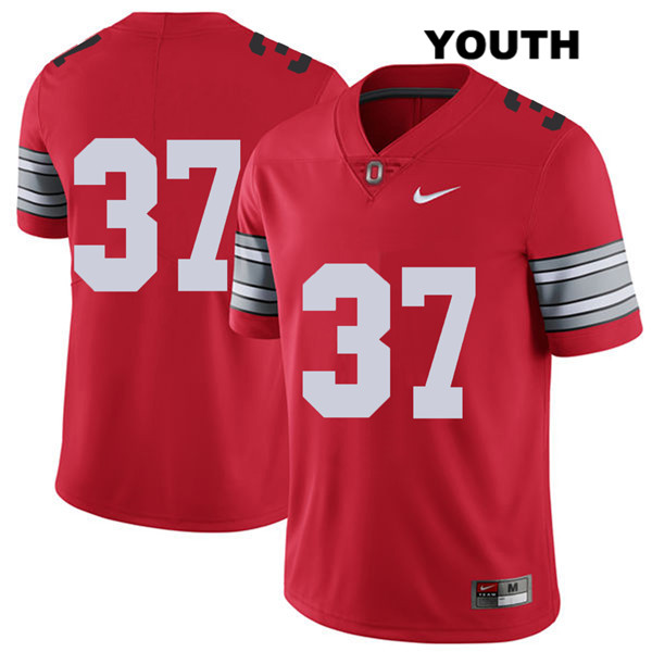Ohio State Buckeyes Youth Trayvon Wilburn #37 Red Authentic Nike 2018 Spring Game No Name College NCAA Stitched Football Jersey PE19V35SV